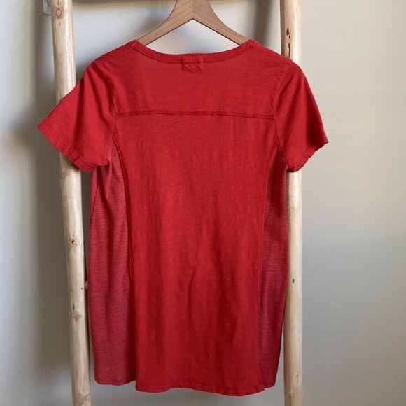 Anthropologie t.la Short Sleeve Mixed Knit Tee Sz Small - Picture 4 of 7